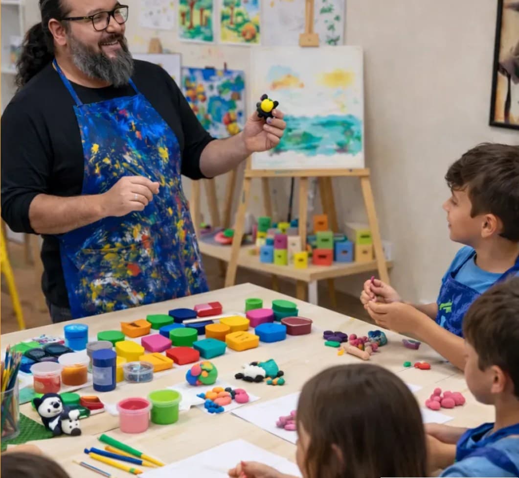 Artes plásticas no Belvedere com desenho, pintura e criação